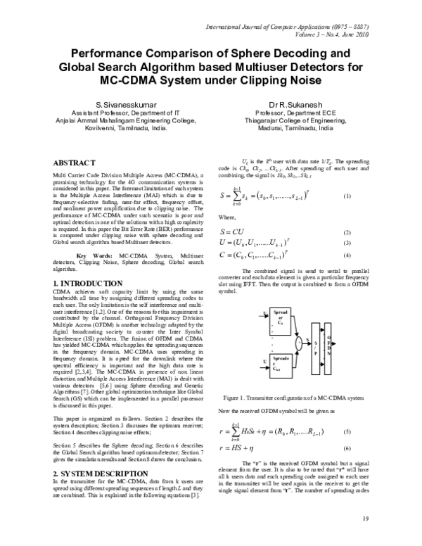 (PDF) Performance Comparison of Sphere Decoding and Global Search ...