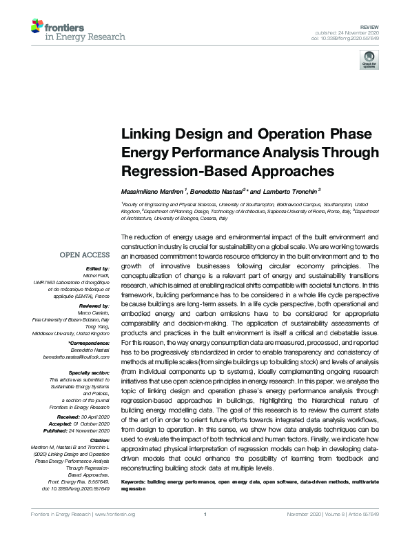 (PDF) Linking Design and Operation Phase Energy Performance Analysis ...