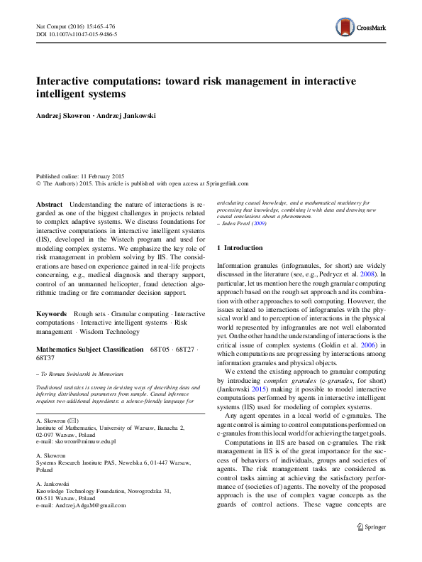 (PDF) Interactive computations: toward risk management in interactive ...