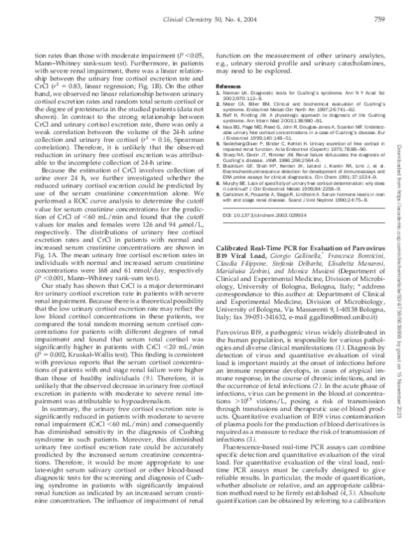 (PDF) Calibrated Real-Time PCR for Evaluation of Parvovirus B19 Viral ...