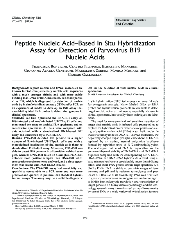 (PDF) Peptide Nucleic Acid–Based In Situ Hybridization Assay for ...