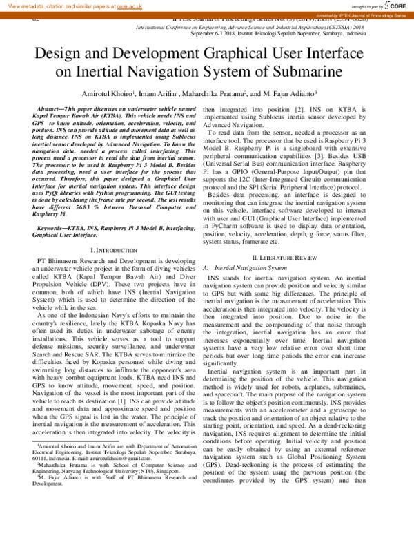 (PDF) Design and Development Graphical User Interface on Inertial ...