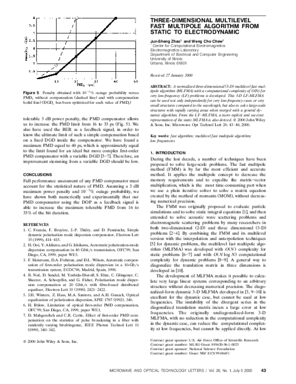 (PDF) Three-dimensional multilevel fast multipole algorithm from static ...