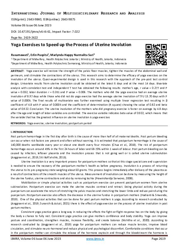 (PDF) Yoga Exercises to Speed up the Process of Uterine Involution ...