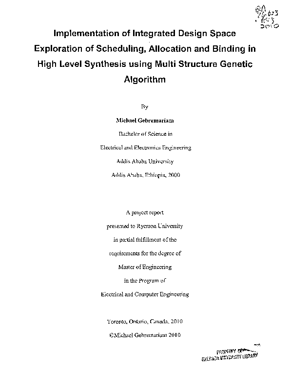 (PDF) Implementation of integrated design space exploration of ...