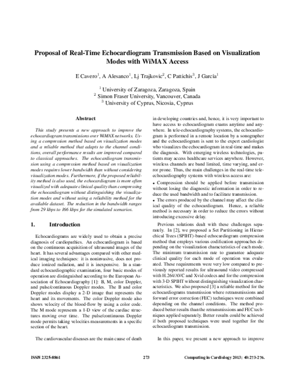 (PDF) Real-time Echocardiogram Transmission Protocol for IP Networks