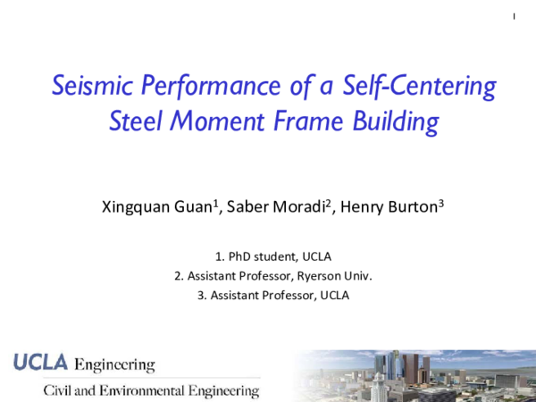 (PDF) Seismic performance of a self-centering steel moment frame ...