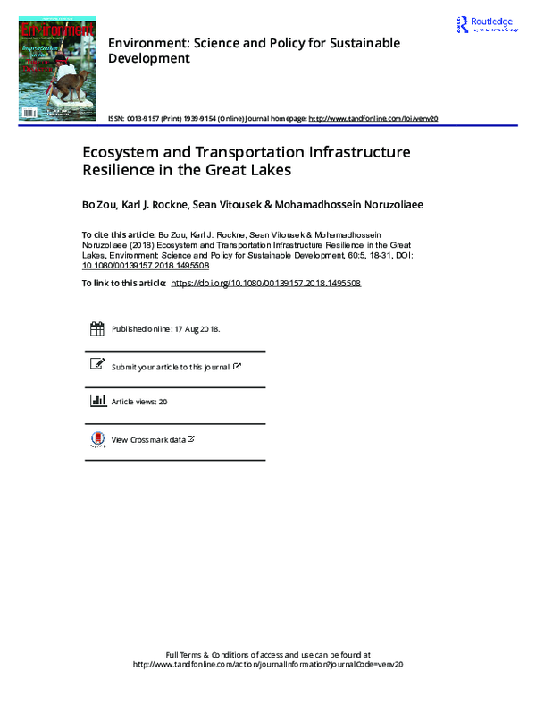 (PDF) Ecosystem and Transportation Infrastructure Resilience in the ...