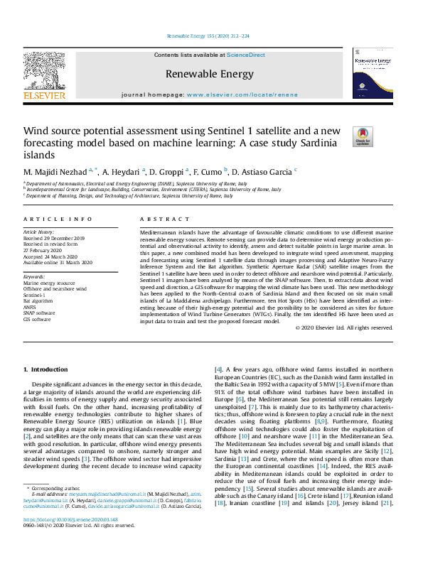 (PDF) Wind source potential assessment using Sentinel 1 satellite and a ...
