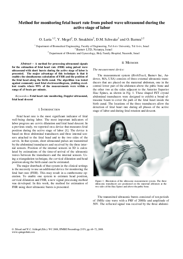 (PDF) Method for monitoring fetal heart rate from pulsed wave ultrasound during the active stage