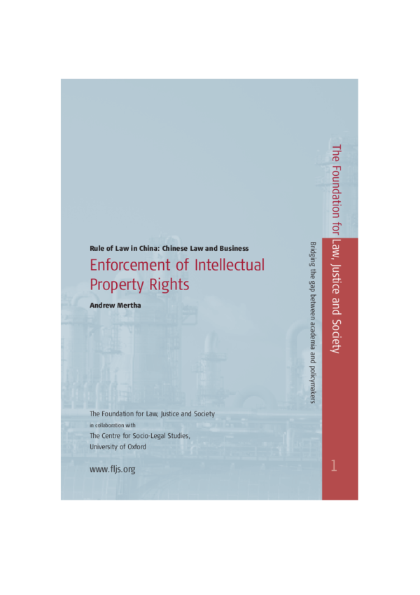 (PDF) Enforcement of intellectual property rights