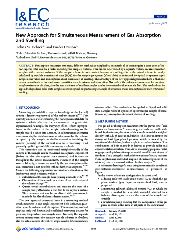 (PDF) New Approach for Simultaneous Measurement of Gas Absorption and ...