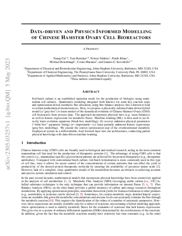  pdf data driven and physics informed modelling of chinese hamster