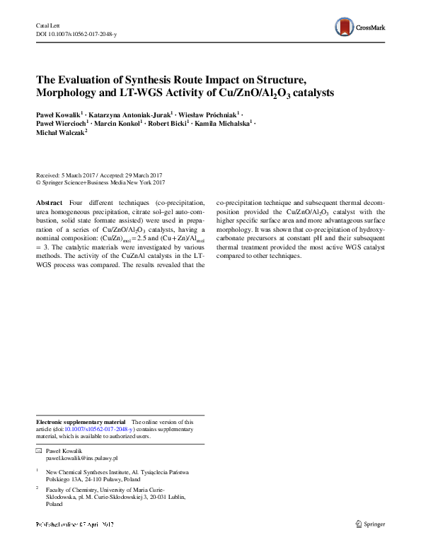 (PDF) The Evaluation of Synthesis Route Impact on Structure, Morphology ...
