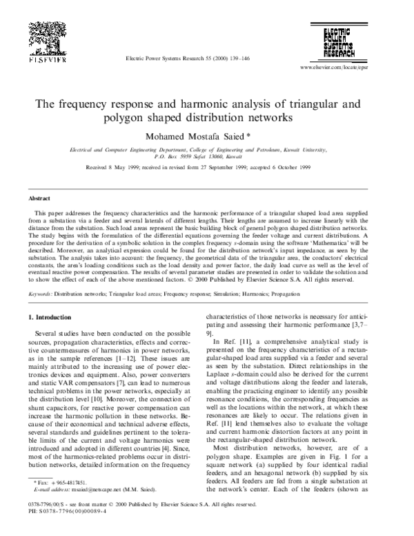 (PDF) The frequency response and harmonic analysis of triangular and ...