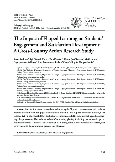 (PDF) The Impact of Flipped Learning on Students’ Engagement and ...