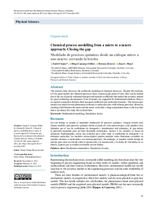 (PDF) Chemical process modelling from a micro to a macro approach ...