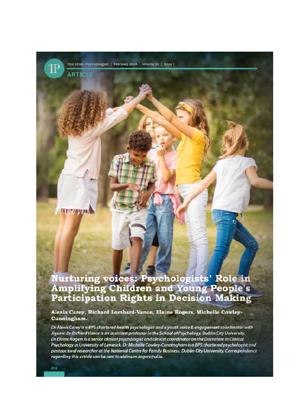 (PDF) Nurturing voices: psychologists' role in amplifying children and ...