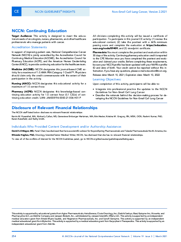(PDF) NCCN Guidelines Insights: Non–Small Cell Lung Cancer, Version 2.2021