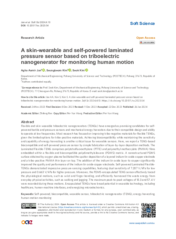(PDF) A skin-wearable and self-powered laminated pressure sensor based ...