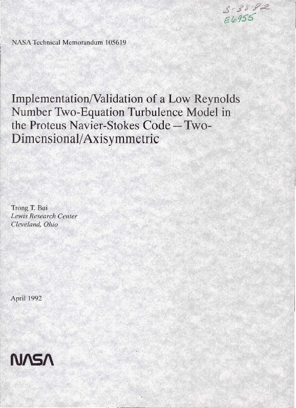 (PDF) Implementation/validation of a low Reynolds number two-equation ...