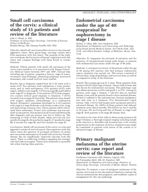 (PDF) Primary Malignant Melanoma of the Uterine Cervix: Case Report and ...