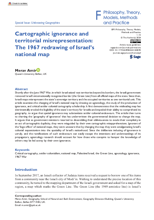 (PDF) Cartographic ignorance and territorial misrepresentation: The ...