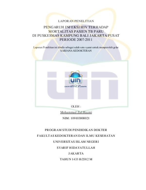 (PDF) Pengaruh Infeksi HIV terhadap Mortalitas Pasien TB Paru di ...