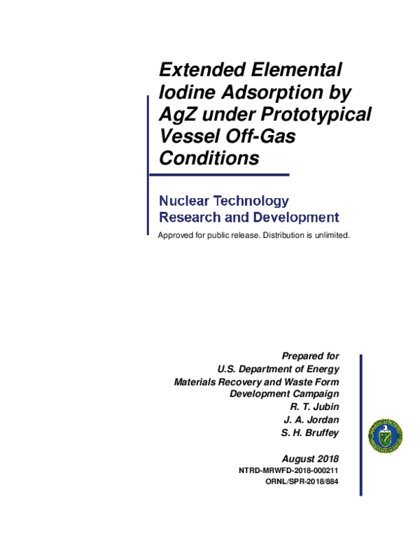 (PDF) Extended Elemental Iodine Adsorption by AgZ under Prototypical ...