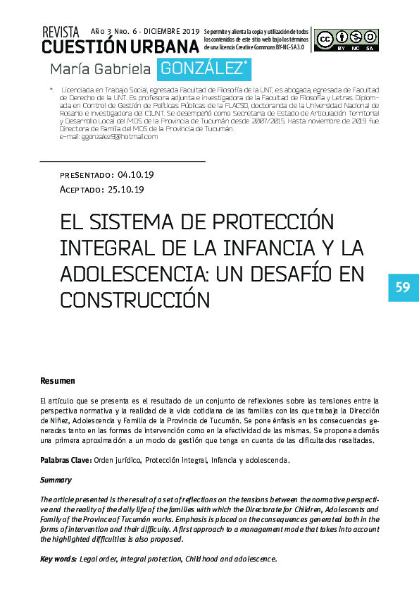 (PDF) El Sistema De Protección Integral De La Infancia y La ...