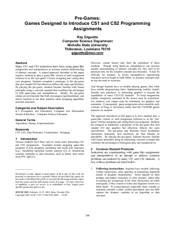 (PDF) Pre-games