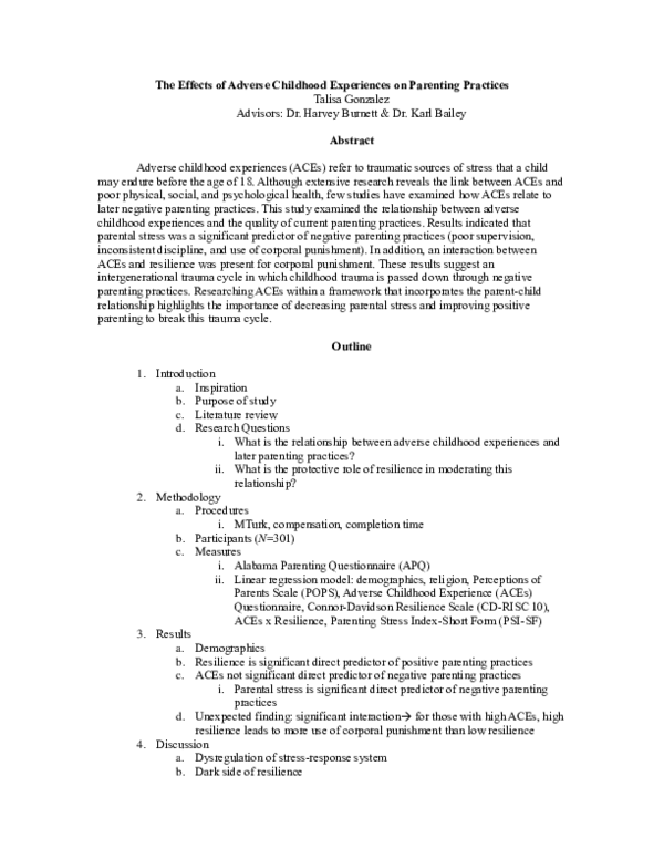 (PDF) P-07 The Effects of Adverse Childhood Experiences on Parenting ...