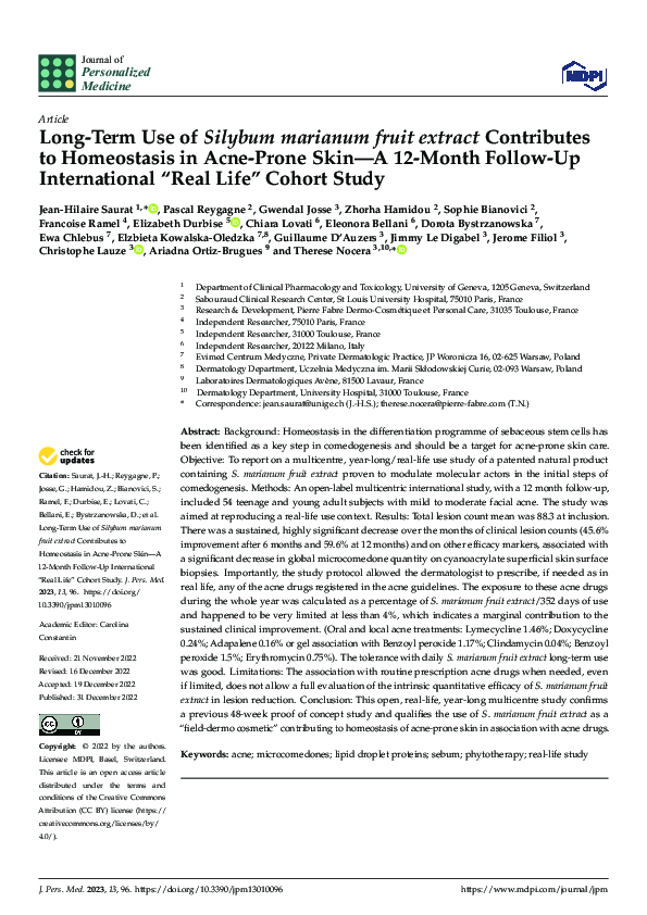 (PDF) Long-Term Use of Silybum marianum fruit extract Contributes to ...