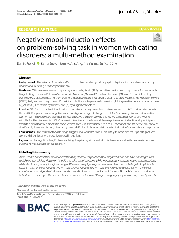 (PDF) Negative mood induction effects on problem-solving task in women ...