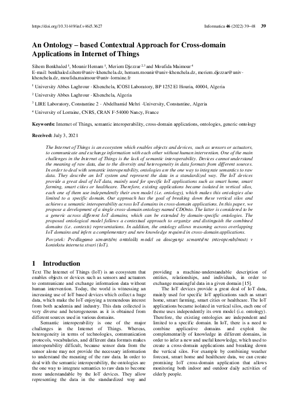 (PDF) An Ontology – based Contextual Approach for Cross-domain ...