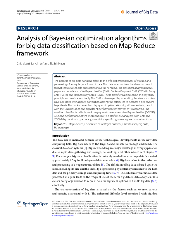 (PDF) Analysis of Bayesian Optimization Algorithms for Big Data ...