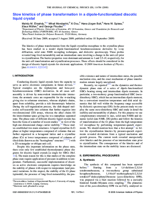 (PDF) Slow kinetics of phase transformation in a dipole-functionalized ...