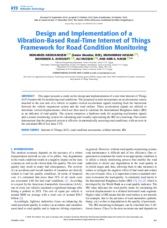 (PDF) Design and Implementation of a Vibration-Based Real-Time Internet ...