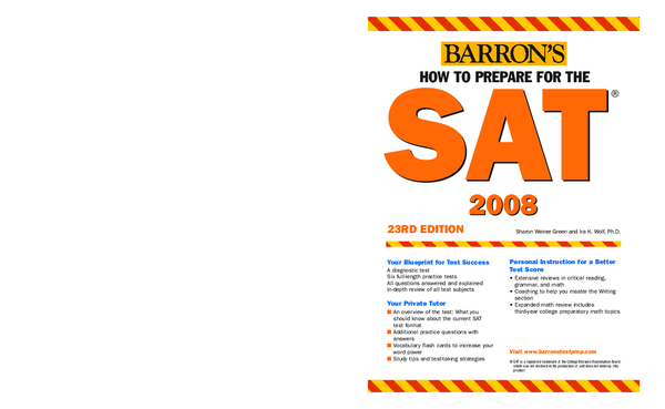 Your Blueprint for Test Success A diagnostic test Six full-length practice tests All questions answered and explained In-depth review of all test subjects