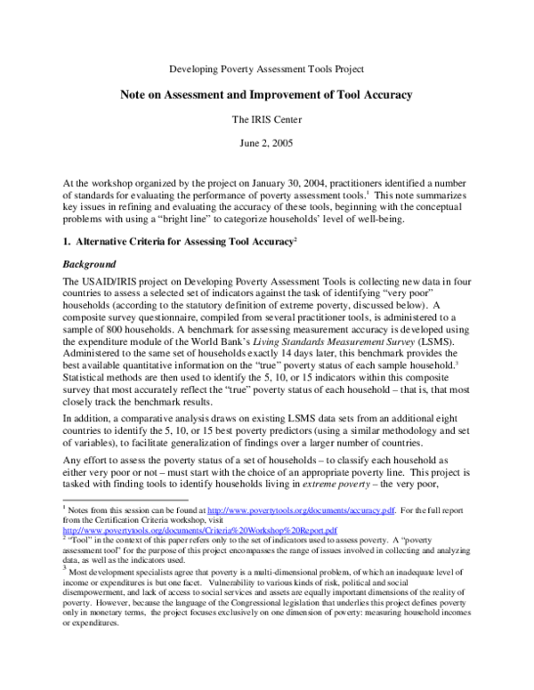 (PDF) Note on Assessment and Improvement of Tool Accuracy