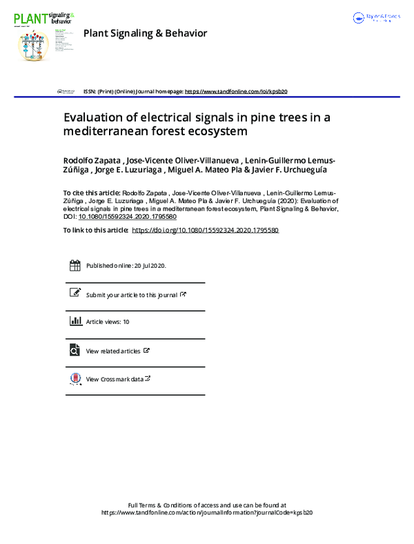 (PDF) Evaluation of electrical signals in pine trees in a mediterranean ...