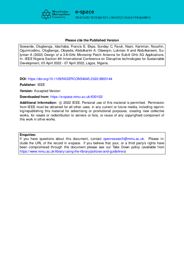 (PDF) Design of a 3.8-GHz Microstrip Patch Antenna for Sub-6 GHz 5G ...