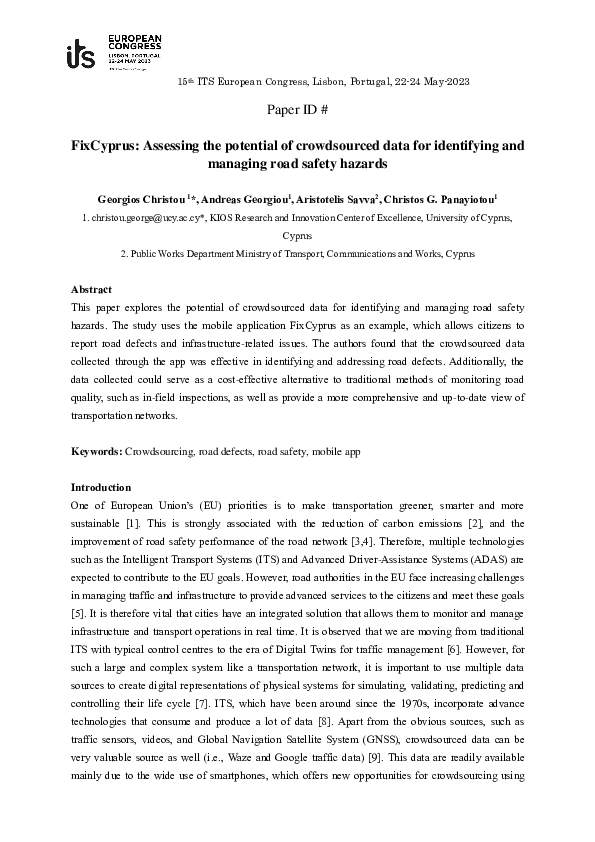 (PDF) FixCyprus: Assessing the potential of crowdsourced data for ...