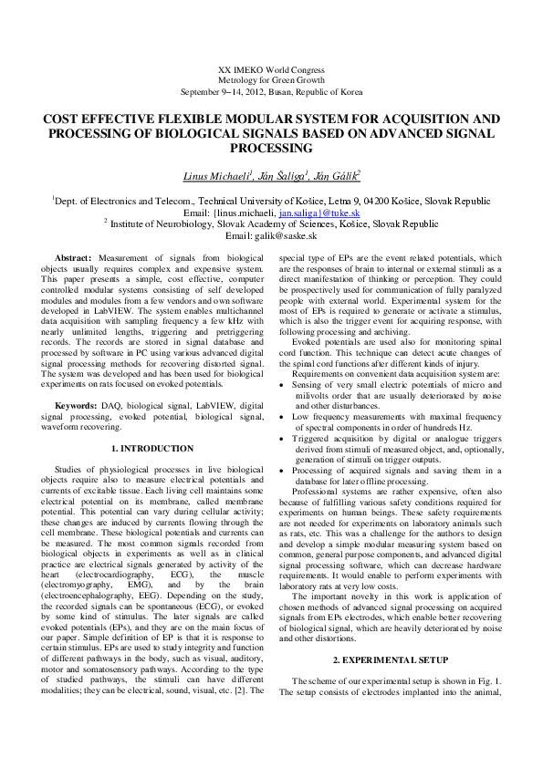 (PDF) Cost Effective Flexible Modular System for Acquisition and ...