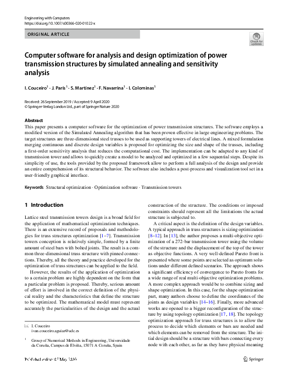 (PDF) Computer software for analysis and design optimization of power ...