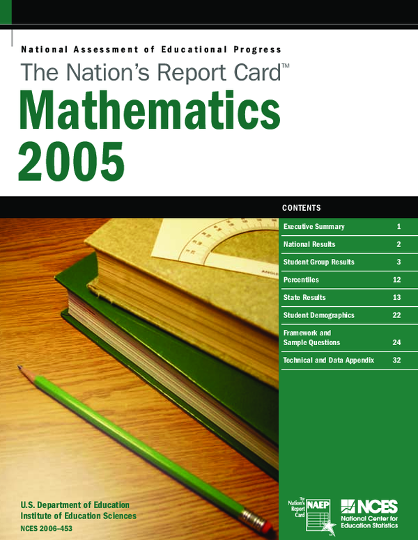 (PDF) The Nation's Report Card[TM]: Mathematics, 2005. NCES 2006-453