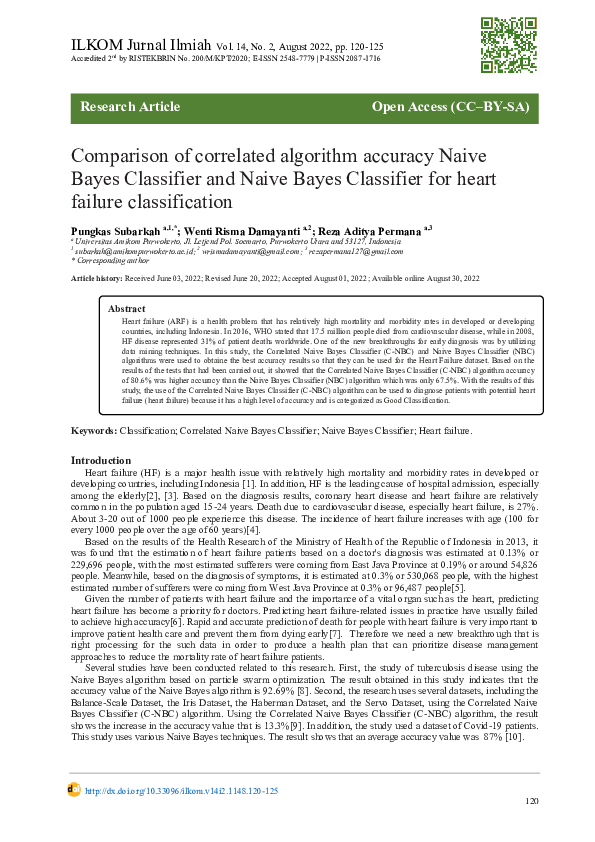(PDF) Comparison of Correlated Algorithm Accuracy Naive Bayes ...