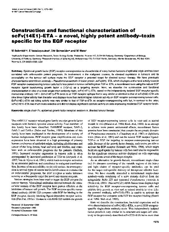 (PDF) Construction and functional characterization of a fully human ...
