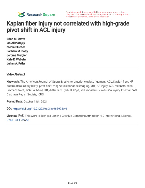 (PDF) Kaplan fiber injury not correlated with high-grade pivot shift in ...