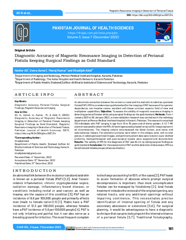 (PDF) Diagnostic Accuracy of Magnetic Resonance Imaging in Detection of ...